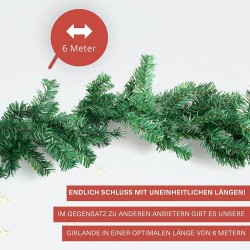 copy of Handel24Net Excellente 5m künstliche Dekogirlande im Tannengrün - flexibel einsetzbar im Innen- und Aussenbereich