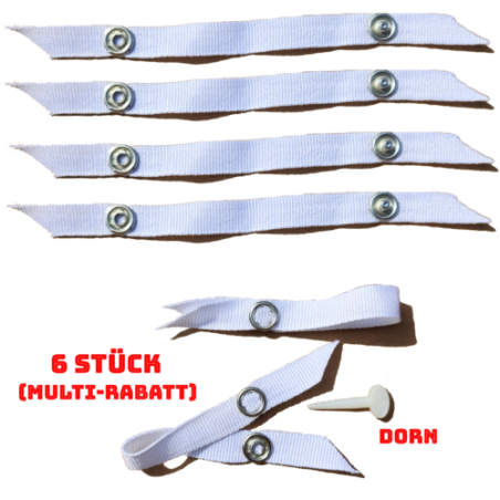 6 Fixaufhänger für Handtücher - ohne nähen incl. Dorn für die Lochung
