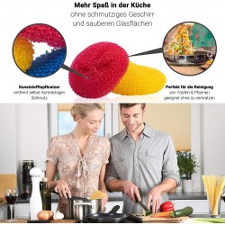 C-lean House Hochwertiger Kunststofftopfkratzer - im 10er Set - Der Kratzschwamm für bessere Reinigungsergebnisse in der Küche